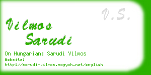 vilmos sarudi business card